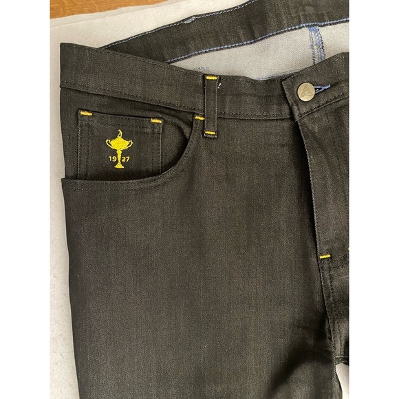 Tom James x Blue Delta x Ryder Cup Edition USA  Custom Jeans Men's 36x32 Black - Picture 2 of 15
